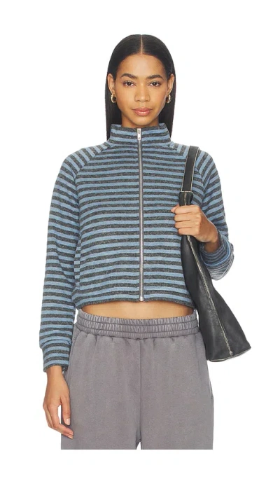 Lioness Bloom Knit Jacket In Blue