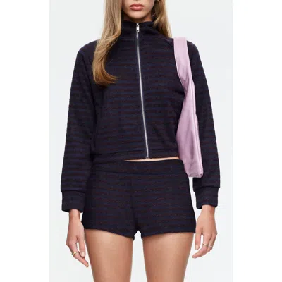 Lioness Bloom Knit Jacket In Blue