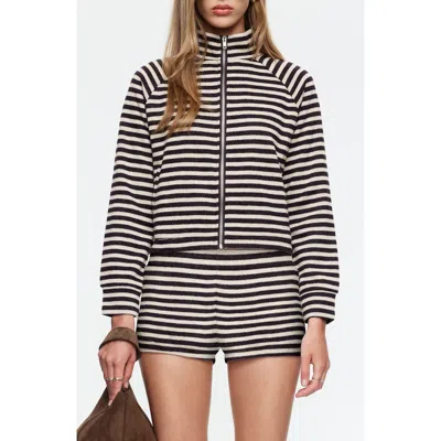 Lioness Bloom Knit Jacket In Brown