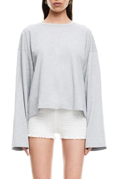 Lioness Bloom Long Sleeve Knit Shirt In Gray