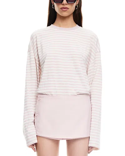 Lioness Bloom Long Sleeve Stripe Top In Pink
