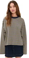 Lioness Bloom Long Sleeve Tee Beige Stripe