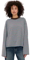 Lioness Bloom Long Sleeve Tee Chocolate Sea Stripe