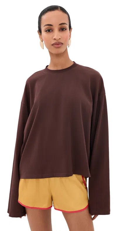 Lioness Bloom Long Sleeve Tee Cinnamon In Brown