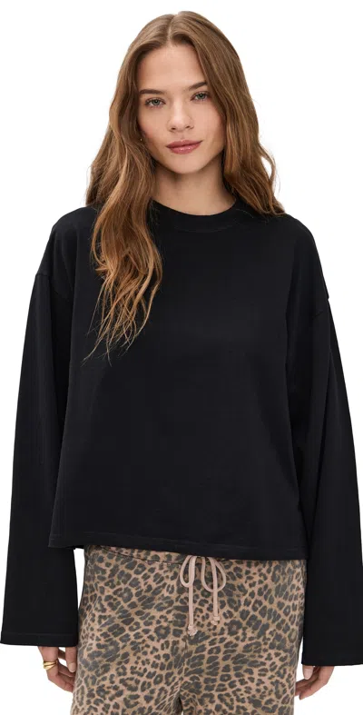 Lioness Bloom Long Sleeve Tee Onyx In Black