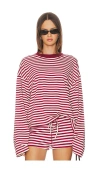 Lioness Bloom Long Sleeve Top In Red