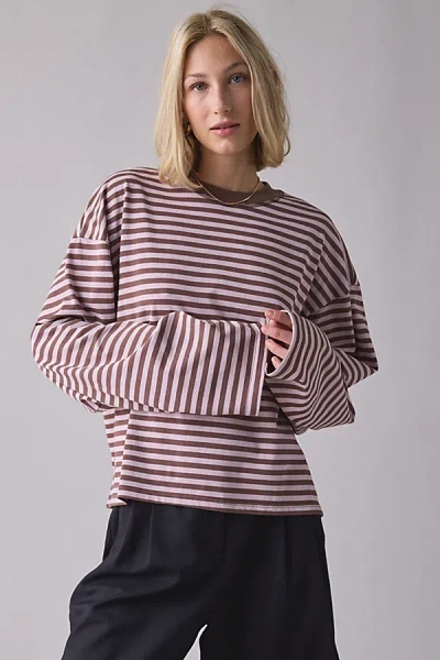 Lioness Bloom Cotton Long Sleeve Crew Neck Boxy T-shirt In Multi