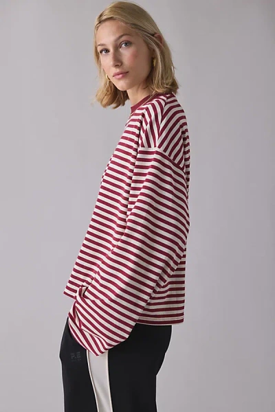 Lioness Bloom Cotton Long Sleeve Crew Neck Boxy T-shirt In Multi