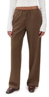 Lioness Bloom Pants Chocolate Plaid In Brown