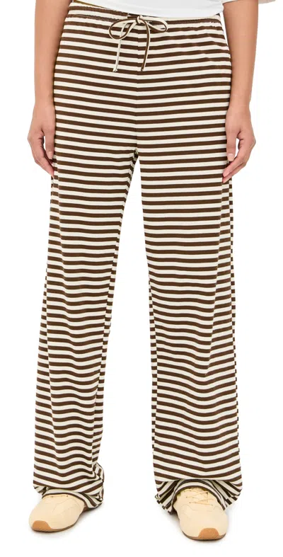 Lioness Bloom Pants Dark Chocolate Stripe In Multi