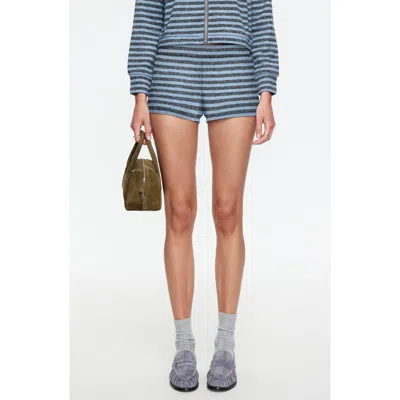 Lioness Bloom Stripe Knit Shorts In Blue