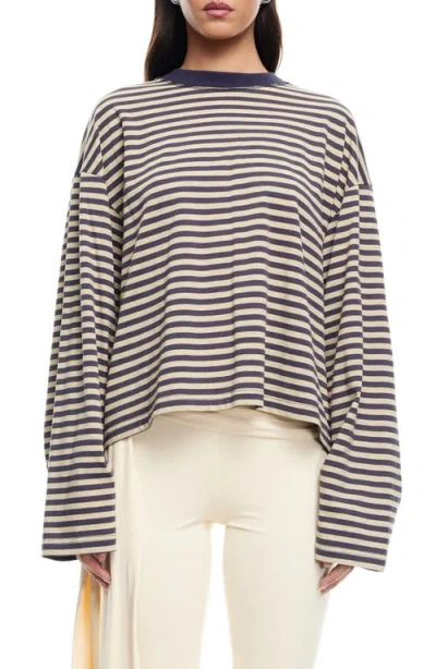 Lioness Bloom Stripe Top In Beige Stripe