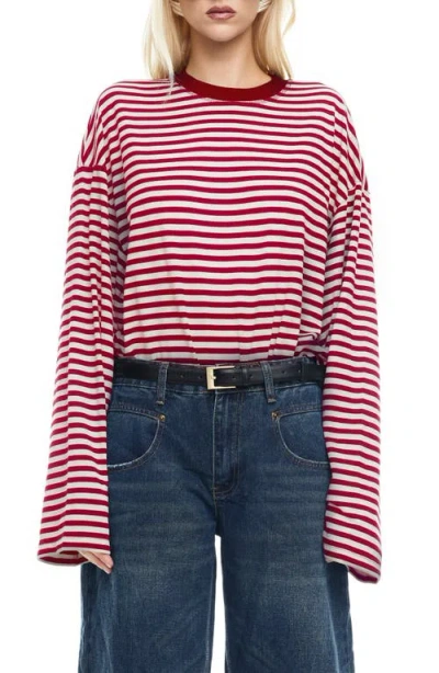 Lioness Bloom Stripe Top In Brown