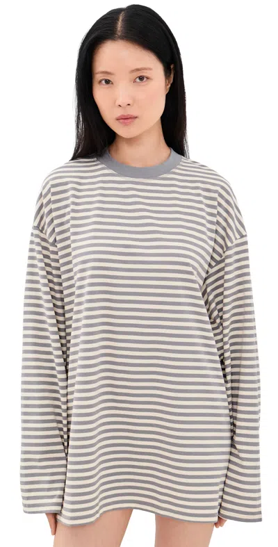 Lioness Bloom T-shirt Mini Dress Ash Stripe