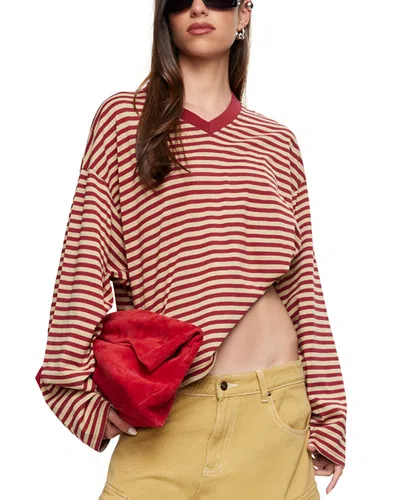 Lioness Bloom V Neck Long Sleeve Top In Multi