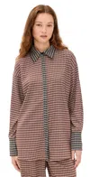 Lioness Boyfriend Shirt Maroon In Maroon