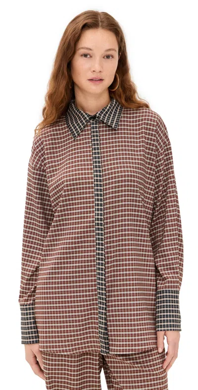 Lioness Boyfriend Shirt Maroon