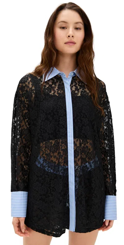 Lioness Boyfriend Shirt Onyx In Black