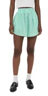 Lioness Boyfriend Shorts Green Stripe In Green