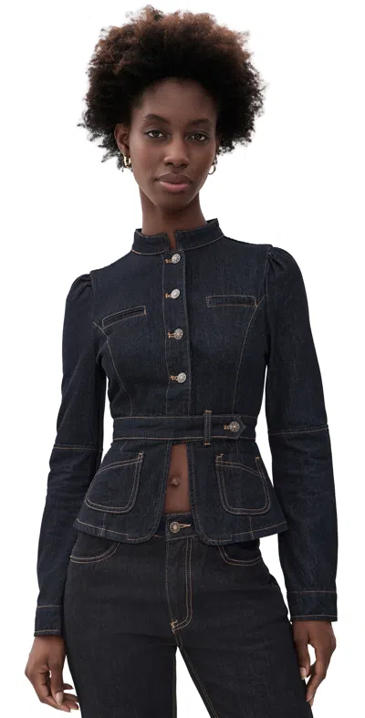 Lioness Brooklyn Denim Jacket Indigo In Blue
