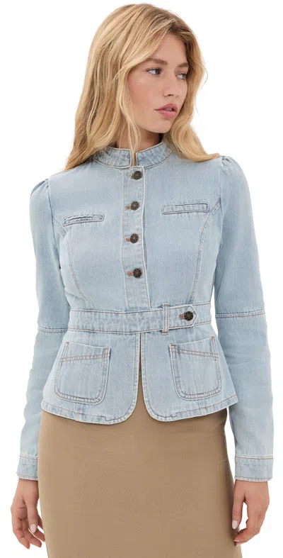 Lioness Brooklyn Denim Jacket Light Denim
