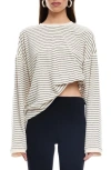 Lioness Bry Stripe Oversize Velour Top In Multi