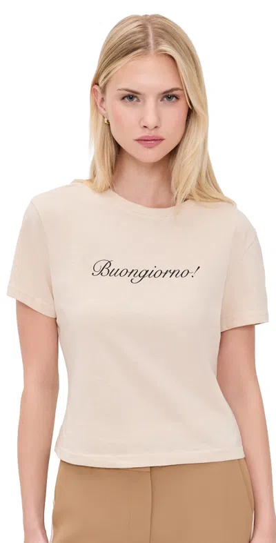 Lioness Buongiorno Baby Tee Oatmeal In Neutral