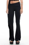Lioness Butterfly Low Rise Tie Waist Flare Pants In Black