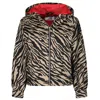Lioness By Tf Women's Black / Brown Camel Zebra Hoodie Jacket In Black/brown