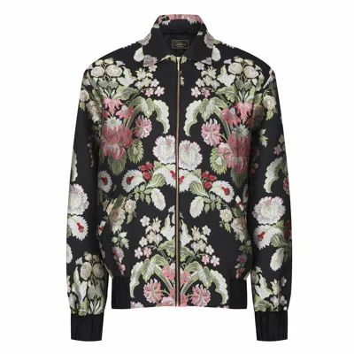 Lioness By Tf Women's Black Floral Heaven  Bomber Jacket