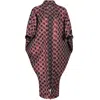 Lioness By Tf Women's Black / Red Red Squared Midi Kimono Jacket In Black/red