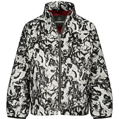 Lioness By Tf Women's Black / White Monochrome  Brocade Jacket In Multi