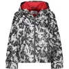 Lioness By Tf Women's Black / White Monochrome Paint Brush Brocade Hoodie Jacket In Black/white