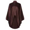 Lioness By Tf Women's Brown Satin Tunic - Long In Brown