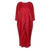 Lioness By Tf Women's Cherry Red Sequined Midi Dress In Red