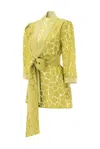 Lioness By Tf Women's Doxa Green Kimono Jacket With A Sash In Green