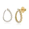 Lioness By Tf Women's Gold / White Luma Hoops Earrings Gold Vermeil, Moissanite In Multi