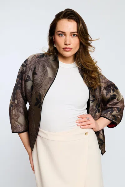 Lioness By Tf Women's Neutrals / Grey Luxe Asshy Petal Jacket In Brown