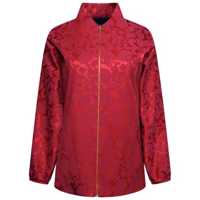 Lioness By Tf Women's Red Ruby Luxe Jacquard Jacket