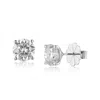 Lioness By Tf Women's Solara Moissanite Studs - Solid Sterling Silver, Rhodium-plated In Silver