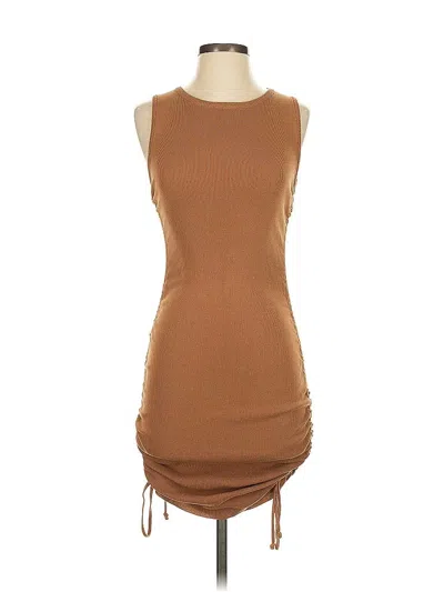 Pre-owned Lioness Casual Dress In Brown