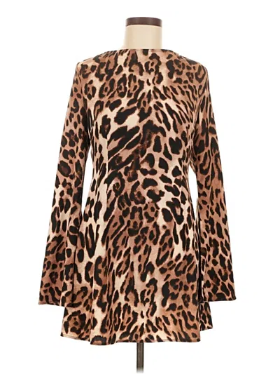 Pre-owned Lioness Casual Dress In Brown