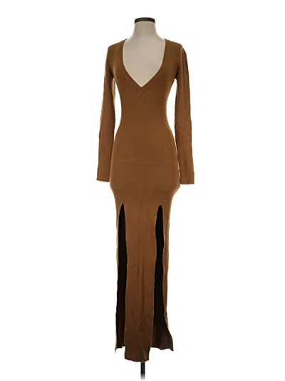 Pre-owned Lioness Casual Dress In Brown