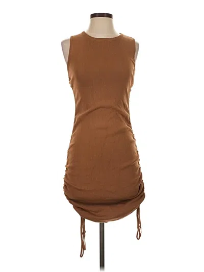 Pre-owned Lioness Casual Dress In Brown