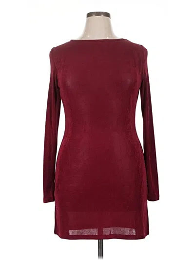 Pre-owned Lioness Casual Dress In Burgundy