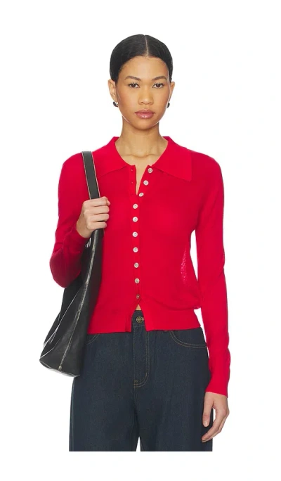 Lioness Chalet Long Sleeve Top In Red