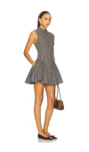Lioness Chelsea Mini Dress Noir Check In Black