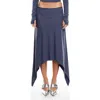Lioness Cherie Asymmetric Midi Skirt In Mineral