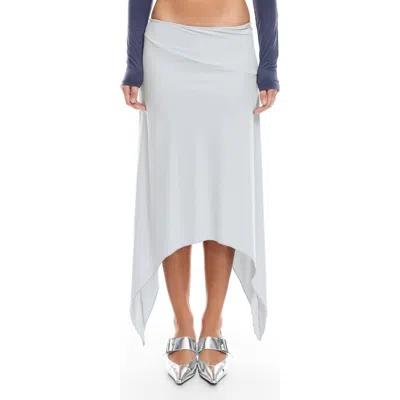 Lioness Cherie Asymmetric Midi Skirt In Smoke
