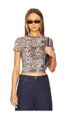 Lioness Clubhouse Tee Leopard Fade In Brown